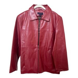 NWT Vintage Denim & Co. Faux Leather Jacket